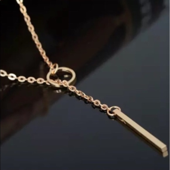 5⭐️ BESTSELLER! Dainty Gold Drop Lariat Necklace - Picture 8 of 8